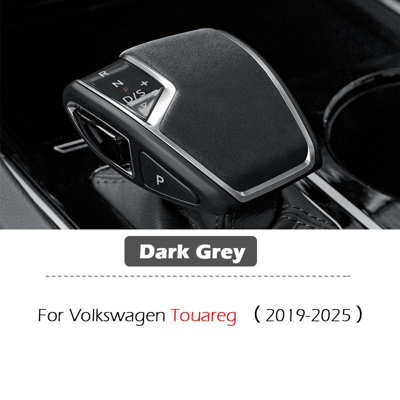 For Volkswagen VW Touareg -2024 2025 Car Gear Shift Knob Cover Suede Protective Decoration Vehicle Auto Modified Accessories