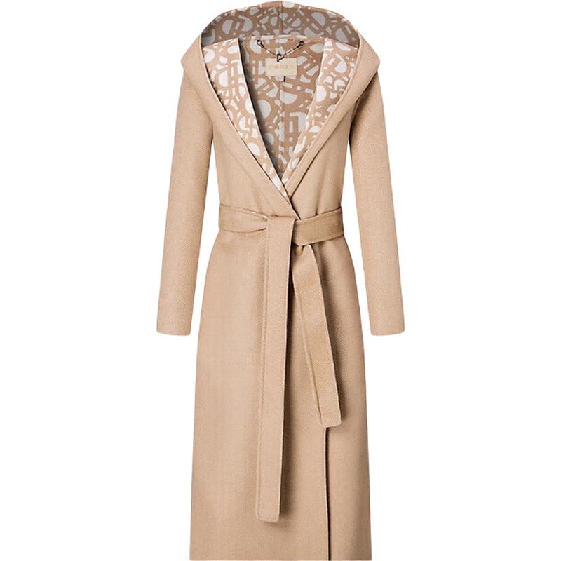 

PORTS Women s Hooded Double-faced Wool Coat M