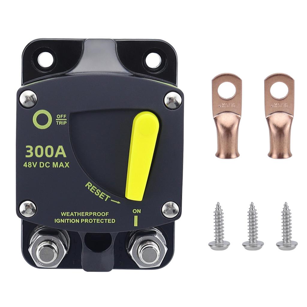 Întrerupător de circuit marin 300A 12V48V, resetare manuală a întrerupătorului de circuit pentru barcă, protecție impermeabilă pentru