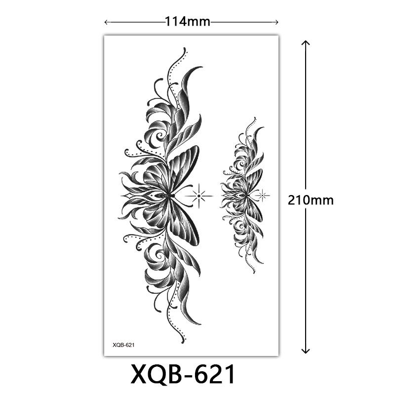 

Маленькая наклейка-тату на всю руку, Цветочные буквы, Простая наклейка-тату с цветком 114*210mm