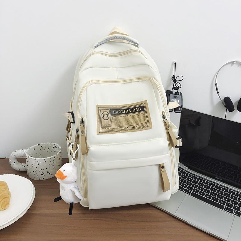 Backpack Women's Spring and Autumn Simple Travel Computer Backpack Male High School Junior High School Student Large Capacity Student School Bag