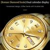 JINSHIDUN The New Business and leisure Men's Watch Fully Automatic Mechanical Watch Dual -daily Calendar Night Light Waterproof High -end Watch
