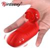Finger Sleeve Vibrator Female Masturbator Clit Stimulate Tongue Licking Massager Erotic Exotic Accessories Sex Toys For Women 18