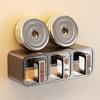 Wall-Mounted Multi-Compartment Kitchen Seasoning Jar Set: Moisture-Proof, Sealed Jars for Spices, Salt, and Chili.