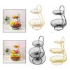 Decorative Fruit Basket Stand Metal Wire Bread Holder Rack Storage Kitchen