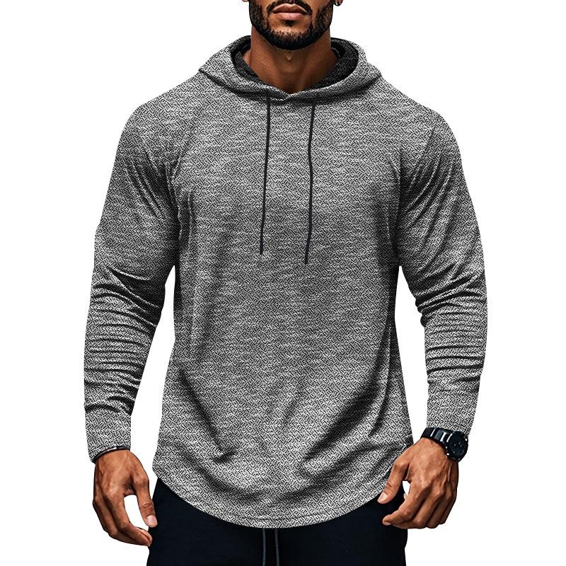 Sports Leisure Men's Plus Size Loose Long Sleeved Hooded Sweatshirt T-shirt Autumn and Winter Base Shirt for Men