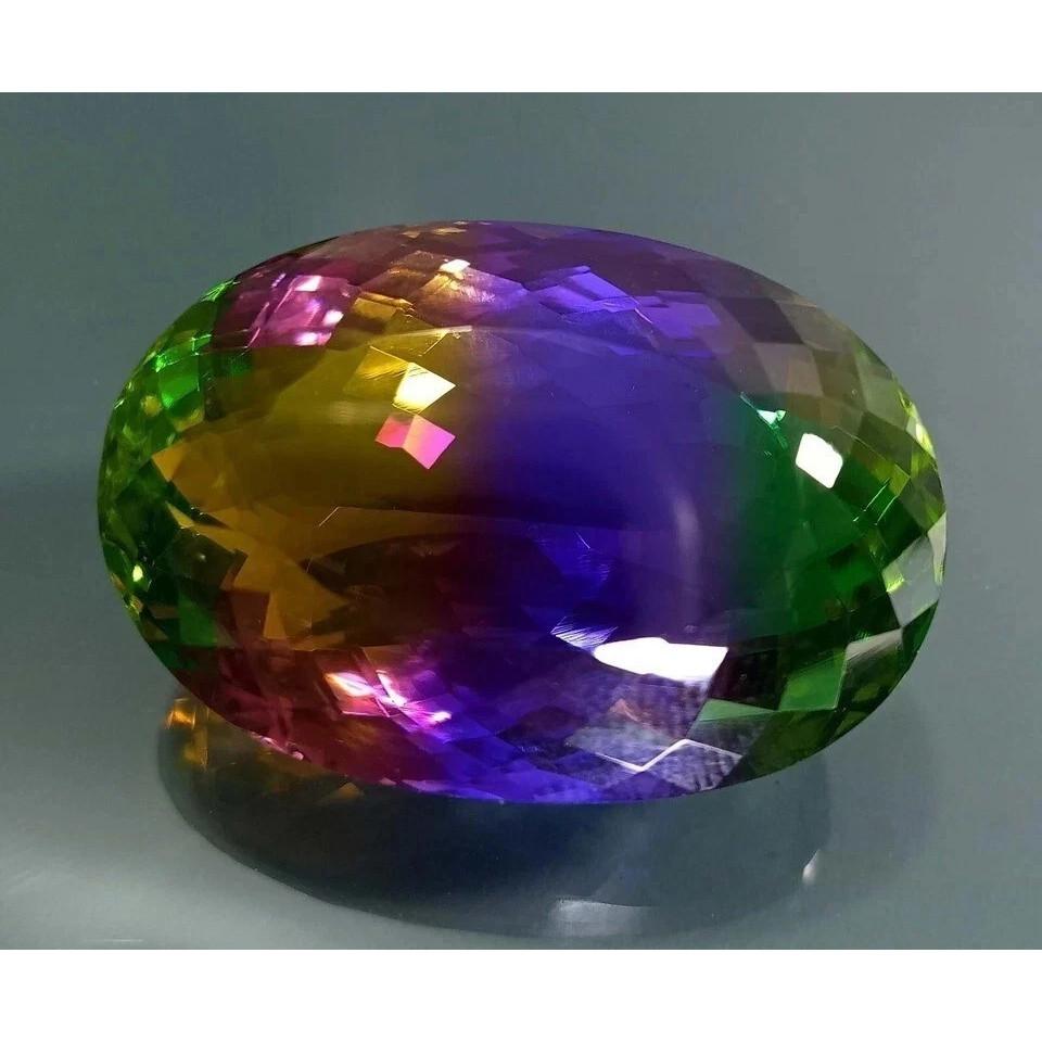 Fabulous Ametrine Bi-Color Natural Oval Cut 72+ Ct Loose Gemstone