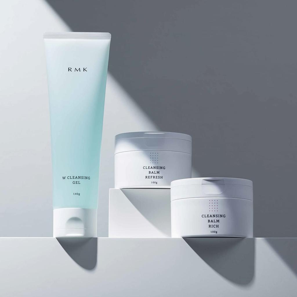RMK W Cleansing Gel 140g - Refreshing Rosemary Scent, No Double Cleansing Needed (Makeup Remover, Pore Care, Skincare-Infused)
