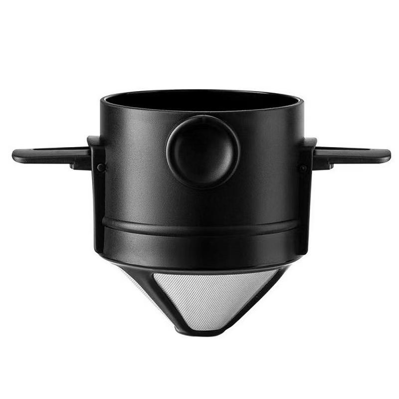 1Pieces Foldable Portable Coffee Filter Coffee Maker Stainless Steel Drip Coffee Tea Holder Outdoor Tableware
