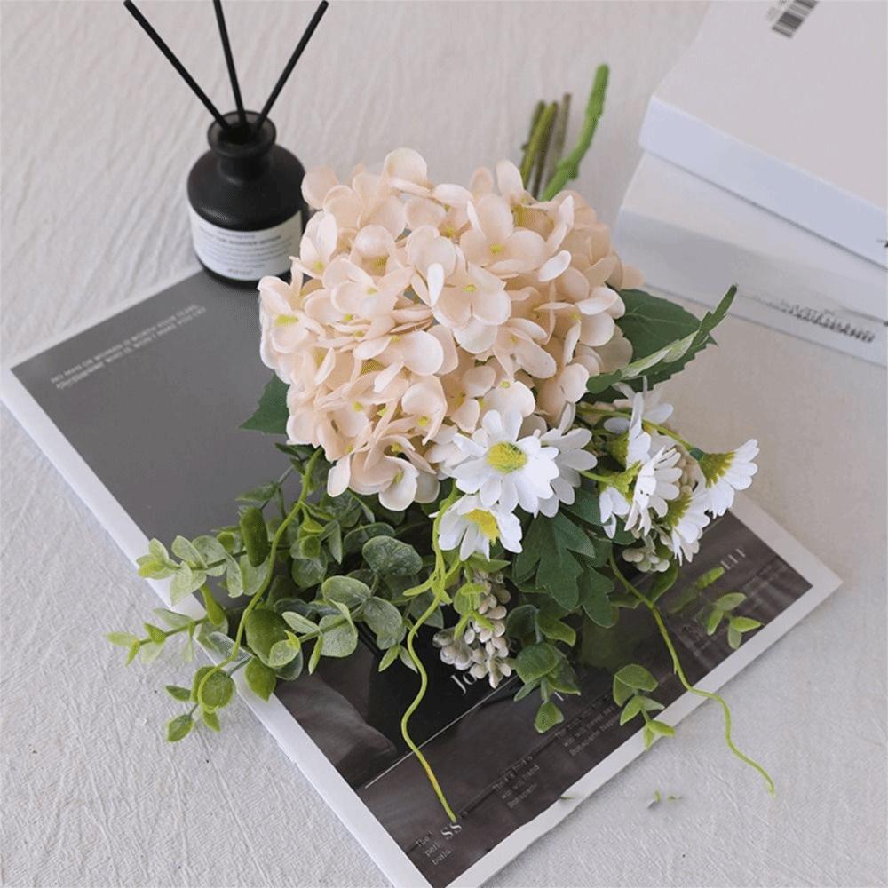Realistic Hydrangea Flowers Luxury Flower Arrangement  Living Room Decor