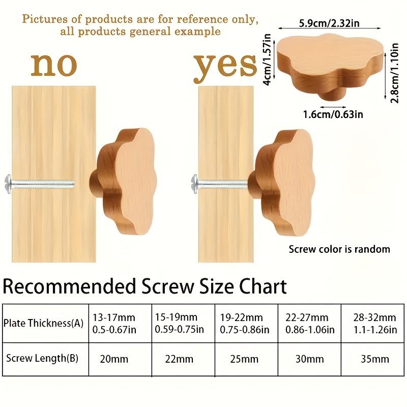 12pcs Wooden Cloud Handles - Simple Design for Cabinets, Furniture & Drawers, Including Two Sizes of Screws