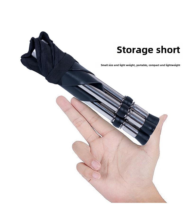 Telescopic Stainless Steel Folding Camping Stool - Portable Outdoor Chair for Fishing and Camping