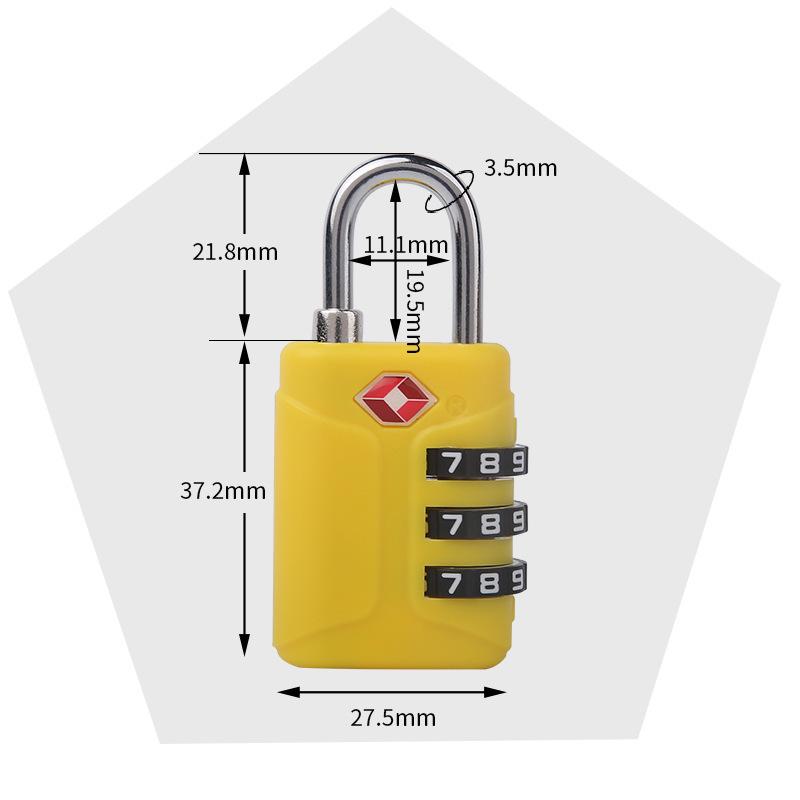 Cross-border TSA007 Customs Lock ABS Lightweight Luggage/Gym Locker Combination Padlock - New Model