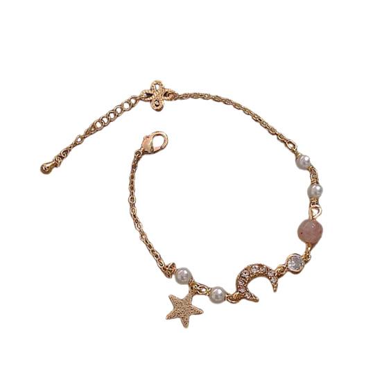 Women Bracelet Butterfly Pendant Rhinestone Decor Adjustable Length Stainless Lightweight Tassel Lobster Clip Lady Wrist Chain Girlfriend Present