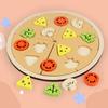 Baby Wooden Geometry Simulation Burger Pizza Set Post Cut Le Simulation Puzzle Puzzle Educational Toys