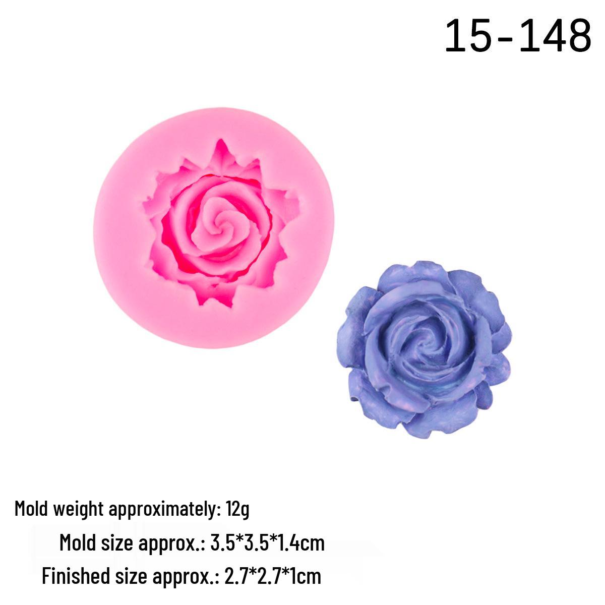 Набор силиконовых форм для мастики в виде цветка розы для украшения торта и выпечки шоколадного мусса