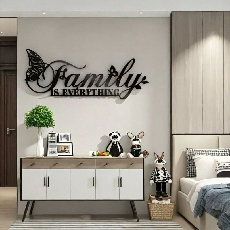 Modische Metall-Wanddekoration für Eingangsbereich, Büro, Schlafzimmer