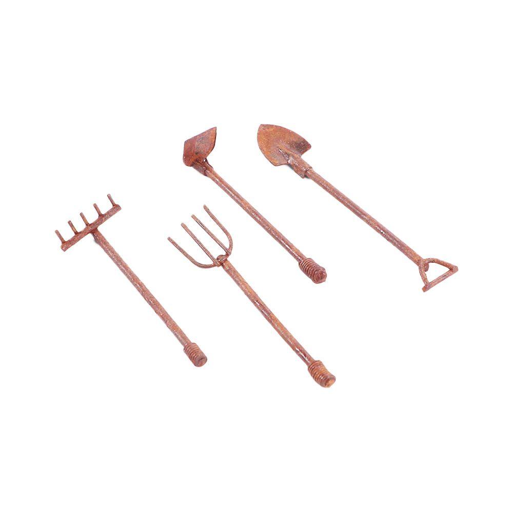 Pitchfork Furniture Little Crafts  Micro Landscape Farming Tools Dollhouse Miniature Figurines Fairy Garden Accessories
