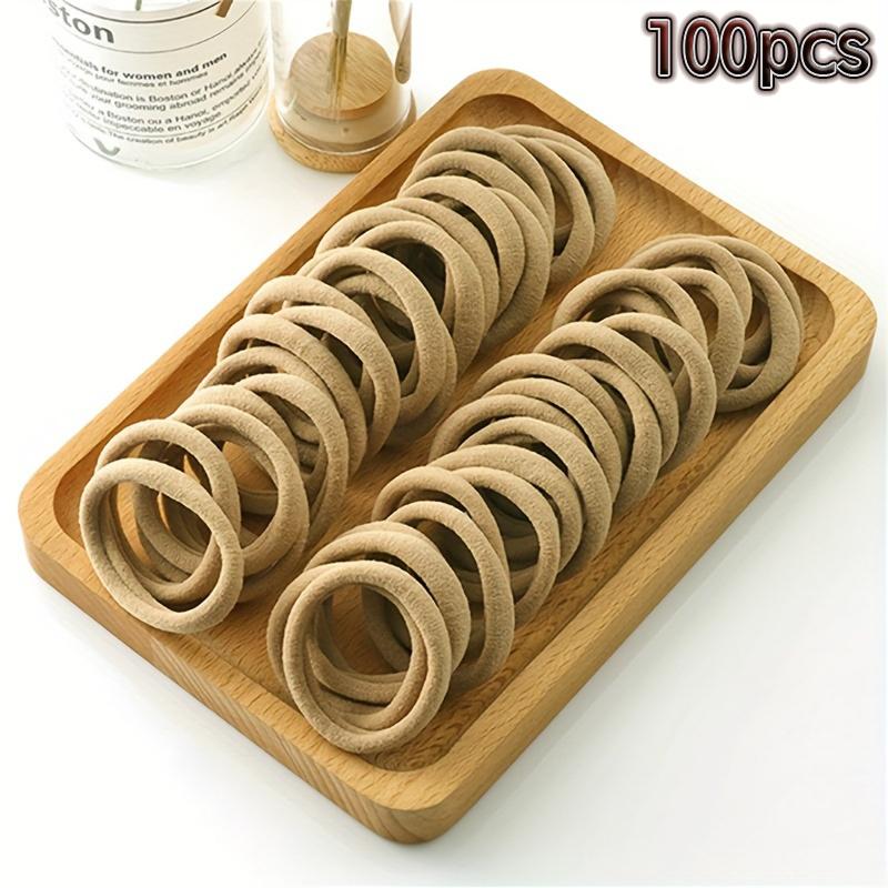 100pcs Hair Bands for Women Girls High Elastic Rubber Band Hair Ties Ponytail Holder Scrunchies Accessorie