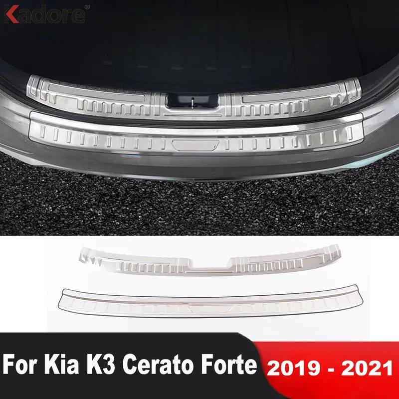 Rear Trunk Bumper Cover Trim For Kia Cerato Forte K3    Steel Car Tailgate Door Sill Plate Guard Accessories