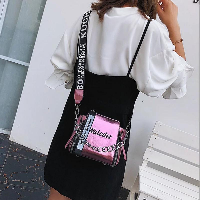 Trendy Women Letter Shoulder Bag Popular Female Handbag Holiday PU Messenger Exquisite Crossbody Bag