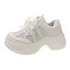 Breathable mesh surface 6CM heightened foam sole dad shoes 2025 new fairy wind summer versatile sports and leisure