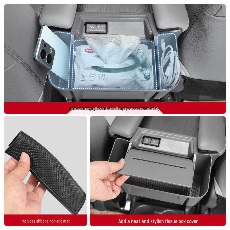 Toyota Sienna Armstöd Bakre Förvarings- & Mugghållarfack