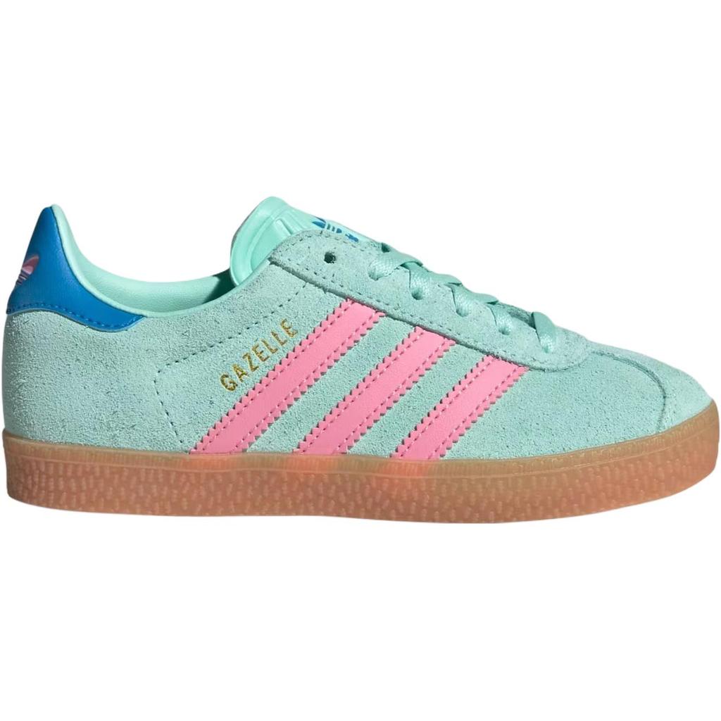 Adidas Originals Gazelle Comfortable Soft Low-Top Kids Sneakers Kids Sneakers Green Pink JP7130