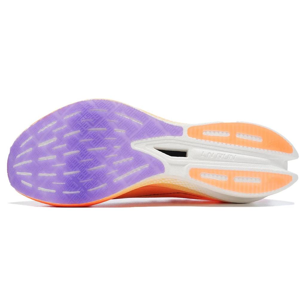 Li Ning Feidian 3 Elite Dämpfung Atmungsaktiv Niedrig geschnitten Marathon Laufschuhe Unisex Leuchtendes Melonenorange ARMT035-7