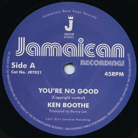 7inch Record KEN BOOTHE - You're No Good / Out Of Order Dub JR7021 Jamaican Record 2014 UK Reggae, Ska & Dub Used