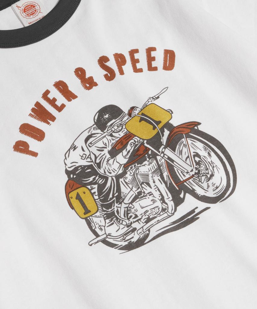 Beulonseun Retro Motorcycle Graphic Tee White