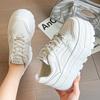 Women 8 CM Platform Sneakers Casual Outdoor Simple Design Skateboard Comfortable Lace Up Sneakers Running Sports Shoes Female 40