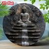 Arte da Parete in Metallo Buddha Meditazione Vintage Monaco Cascata Cortile Giardino Decorazione Segno