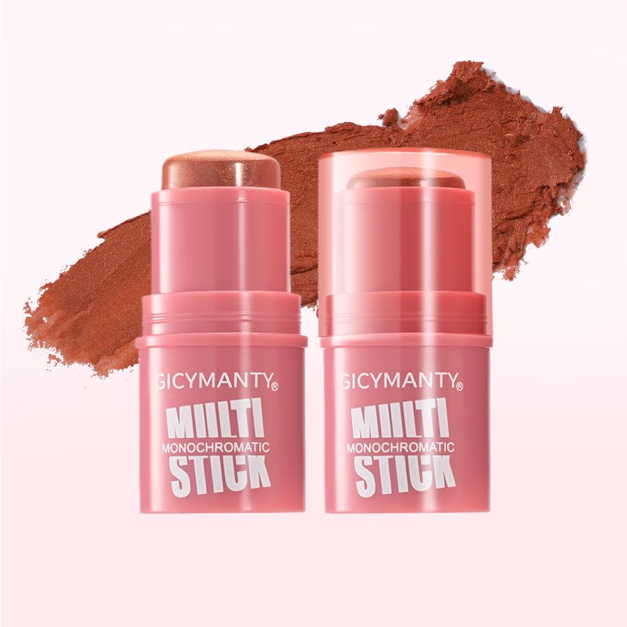 GICYMANTY Multi-use Blush Stick: Contour, Highlight, Rouge Cream with Fine Shimmer Pigmentation.
