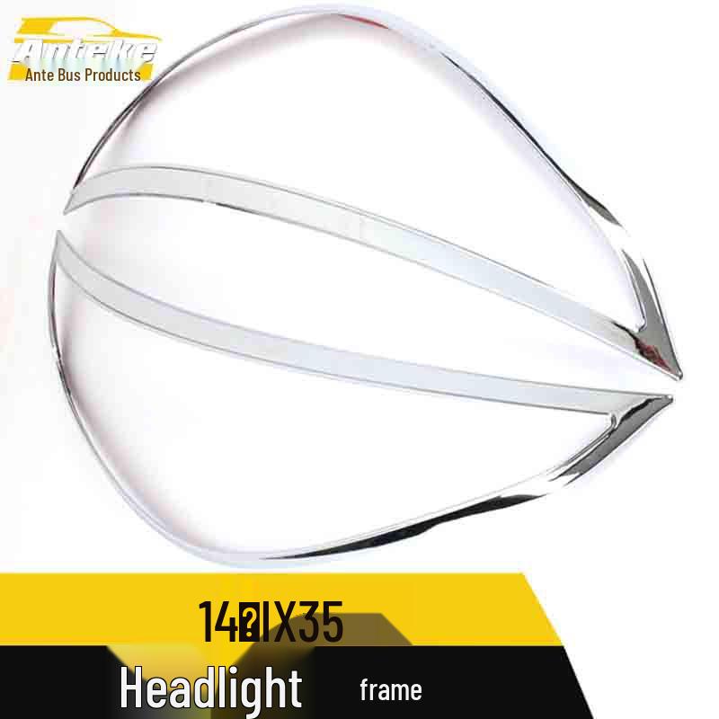 Compatible with 14 IX35 models, Headlight Decorative Frame Electroplated Cover & Sequins Sticker Car Accessories