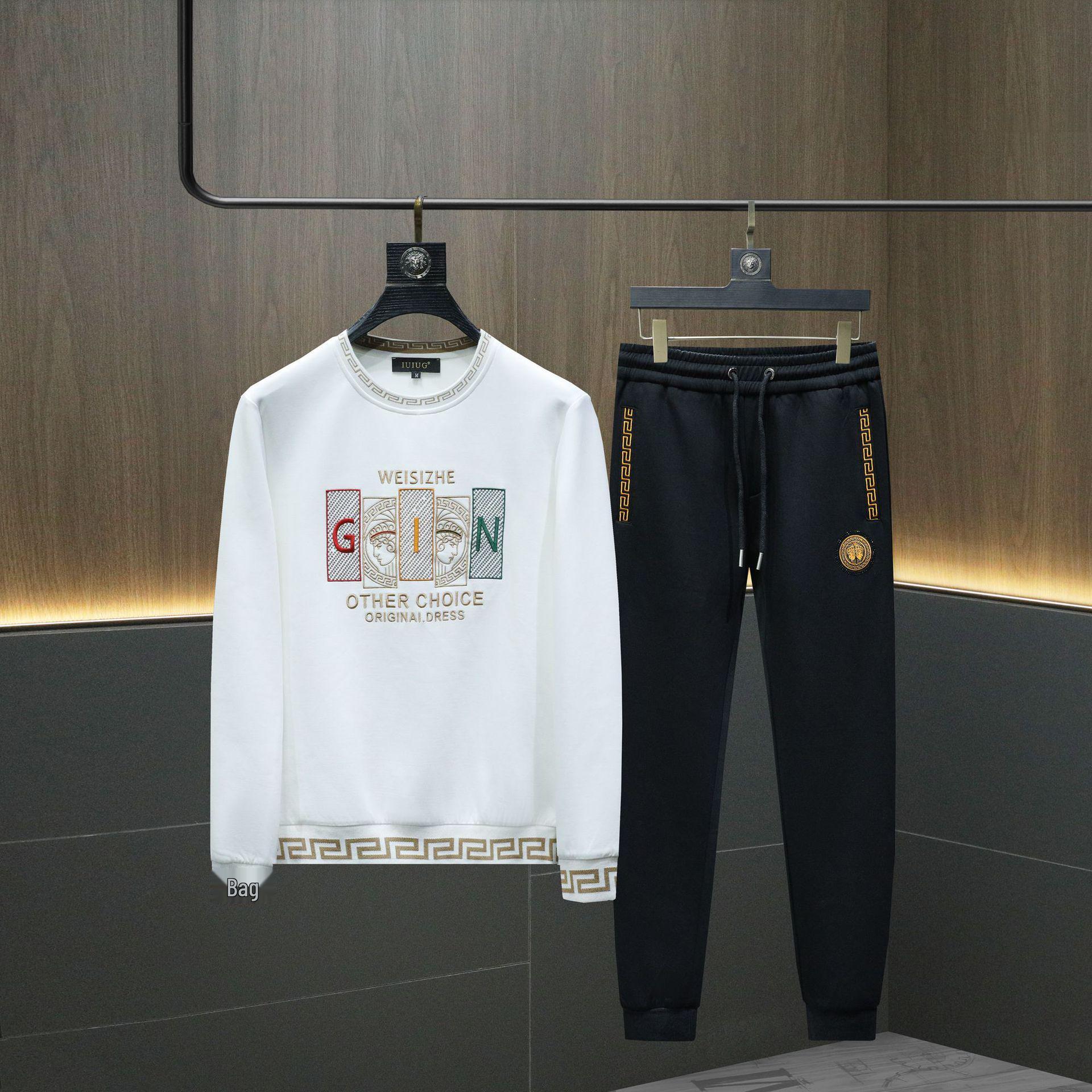 

Мужской вышитый худи и джоггеры - Осенний повседневный тренд 3XL