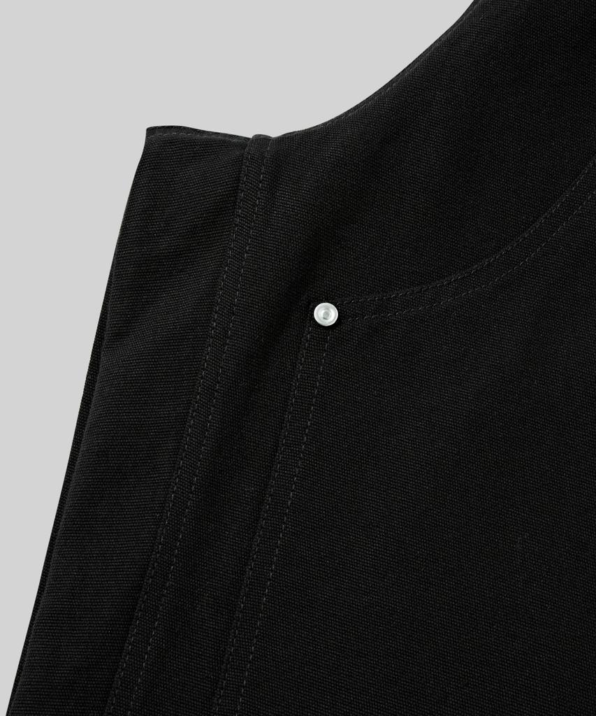 Beodeonteu Double Layer Carpenter Wide Cotton Pants [Black]
