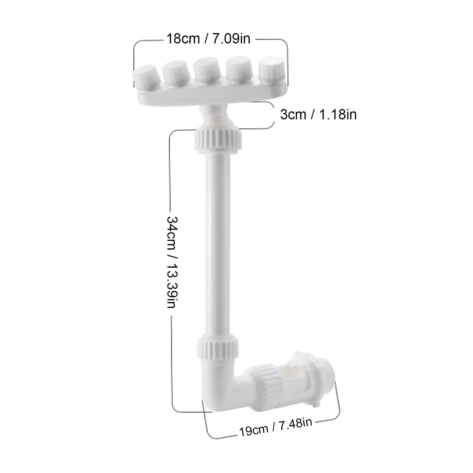 

Pool Fountain 5 Nozzles Adjustable Height Swimming Pool Waterfall Sprinkler For Fish Pond Garden