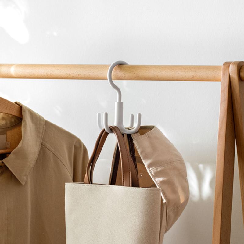 1 STK/2 STK multifunksjons roterbar multikrokkrok 360 graders roterende skap garderobe 4 Heklet hengerlager sterkt