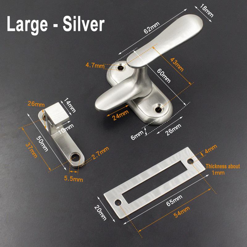 

360-градусный поворотный замок для ворот, дверная фурнитура из нержавеющей стали SUS304 для раздвижных дверей, шкафов, окон