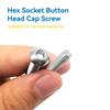 WZHUIDA 630pcs M3 304 Stainless Steel Hex Hexagon Socket Allen Button Head Screw Bolt Nut Assortment Kit ISO7380