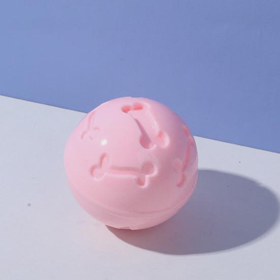 Pet Toy Molar Teeth Cleaning Hollow Bone Design Thickened Bite-Resistant TPR Material Chew Toy with Built-in Sound Ball
