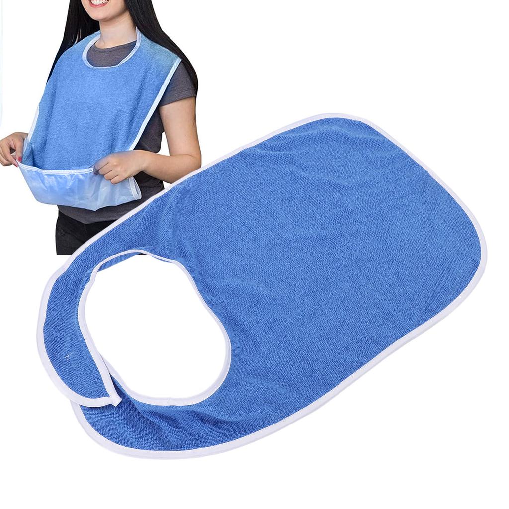 Adult Bib   Hook and   Machine Washable Senior Dining Clothing Protector for Eating Nursing Homes
