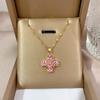 **Lively Women's Necklace: Titanium Steel & Gold-Plated Copper Clavicle Chain**