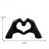 Ornement d'amour européen simple à deux mains Décoration de maison Cadeau Décoration de bureau de chambre Ornement Geste de cœur