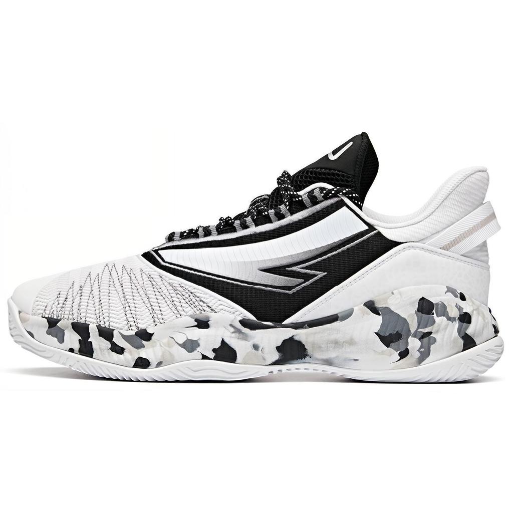 Anta Low Top Basketball Shoes Men's Black White 112031606-2