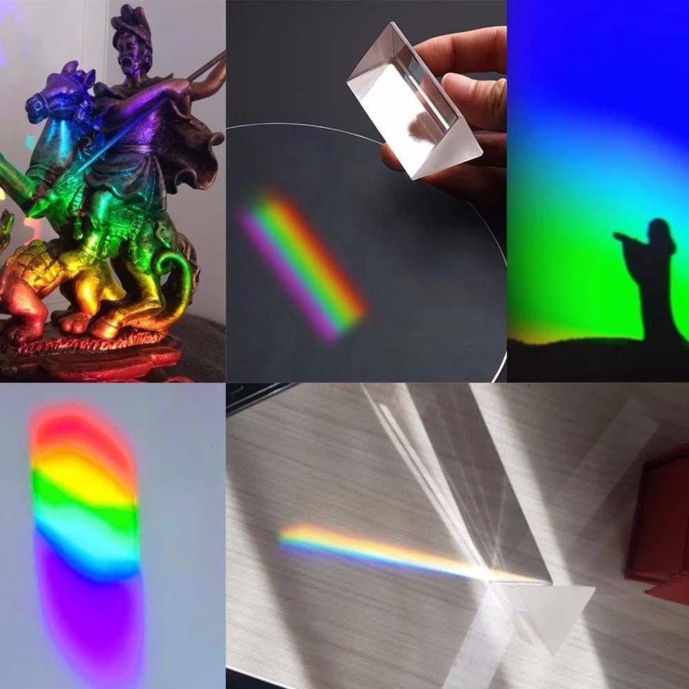 Triangular Prism Physics Stem Science Toys Glass Reflecting Triangular Color Prism Rainbow Prisma