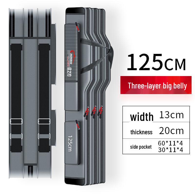 Bolsa Espessa de Grande Capacidade de Três Camadas para Armazenamento de Aparelhos e Varas de Pesca