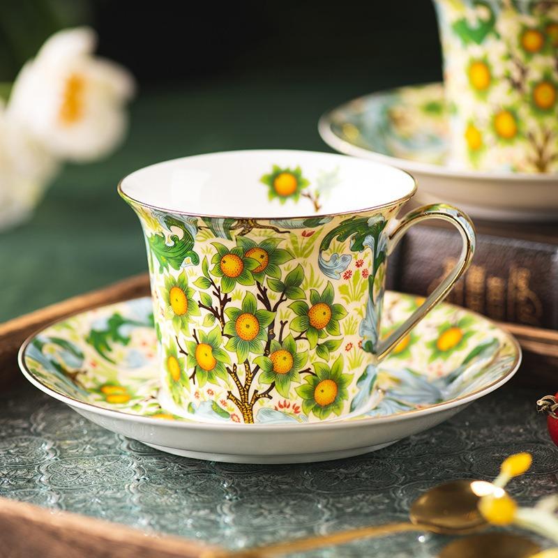 Premium coffee cup ceramic high-value household afternoon tea set cup and saucer set exquisite mug gift box