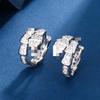 2023 Stylish Snake-Shaped Zircon Earrings: High-End, Luxurious Design for Women